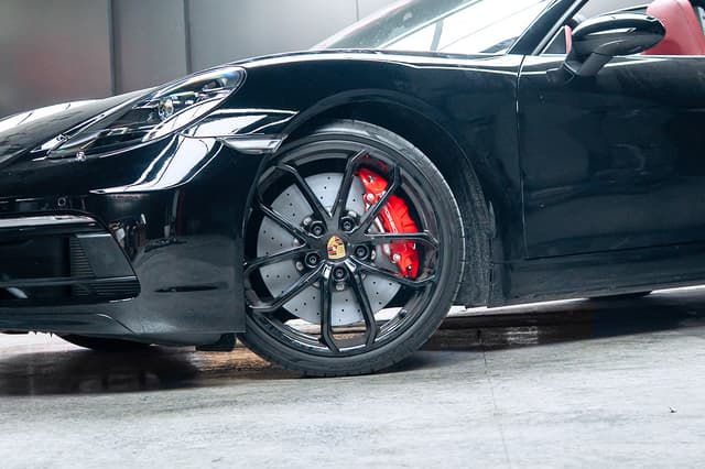 Carbon ceramic brake system fitted to a performance vehicle